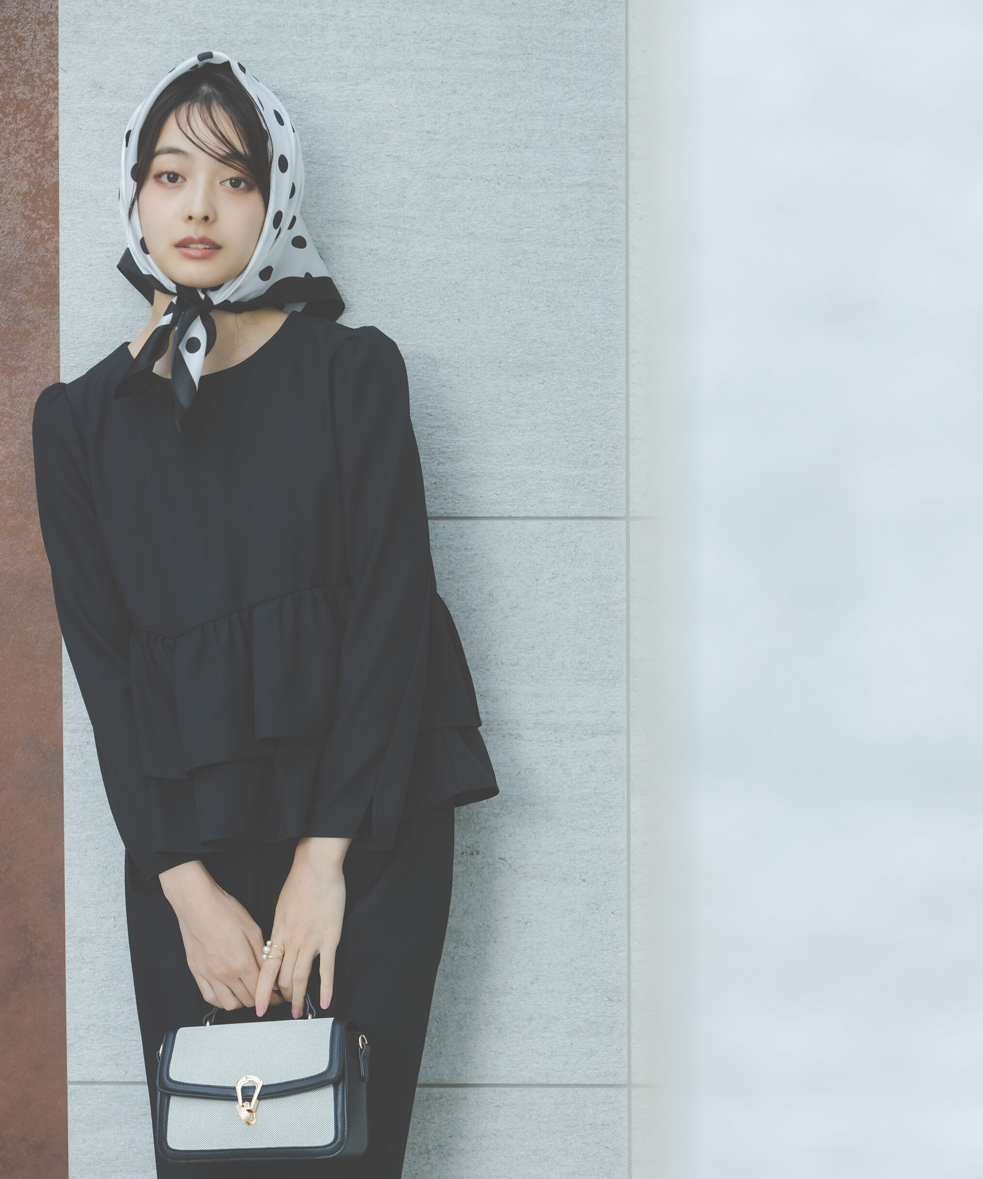 PROPORTION BODY DRESSING「＜ウォッシャブル＞ランダムヘムペプラムブラウス」|シャツ・ブラウス|
