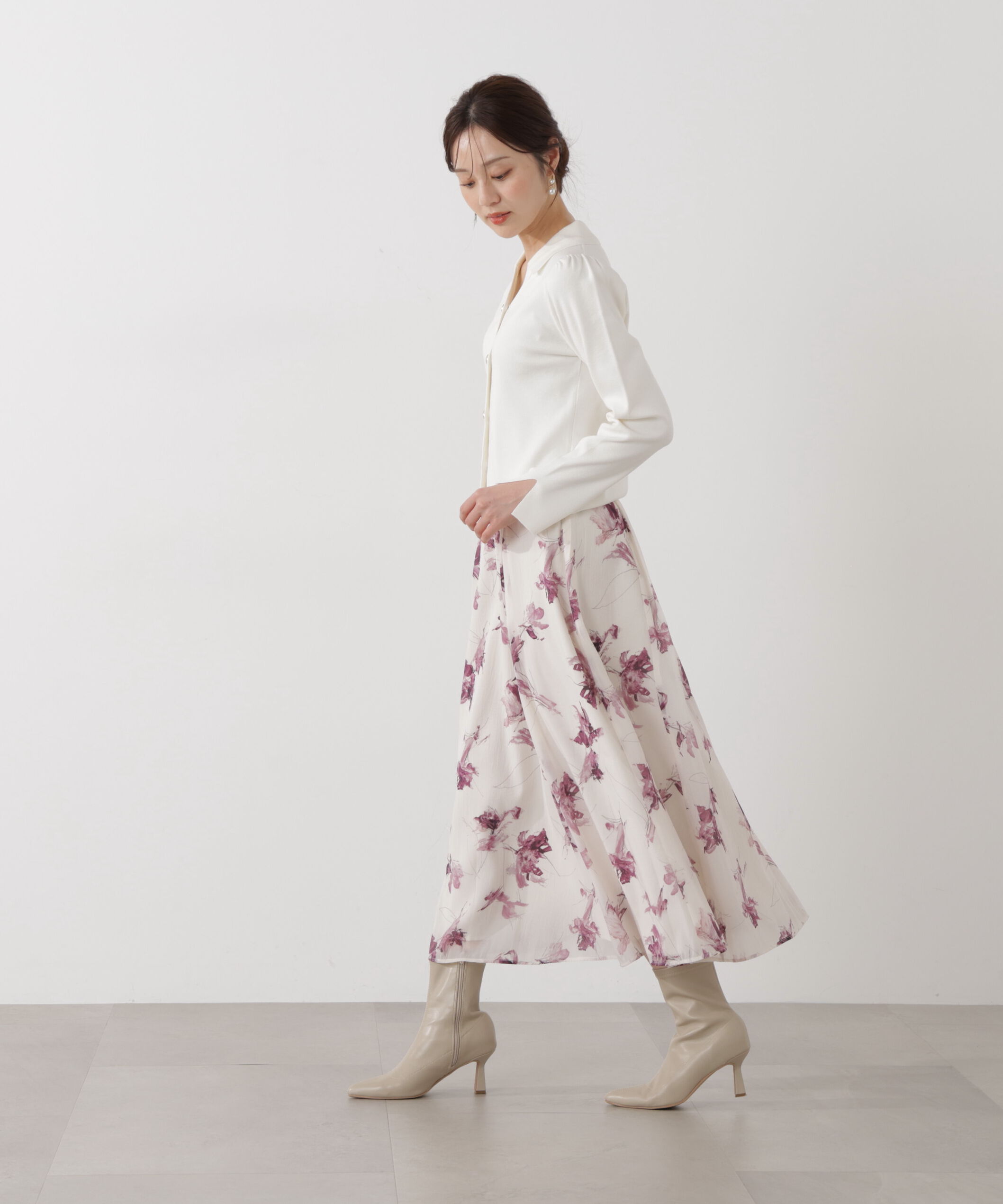 PROPORTION BODY DRESSING「フラワープリントスカート」|スカート|