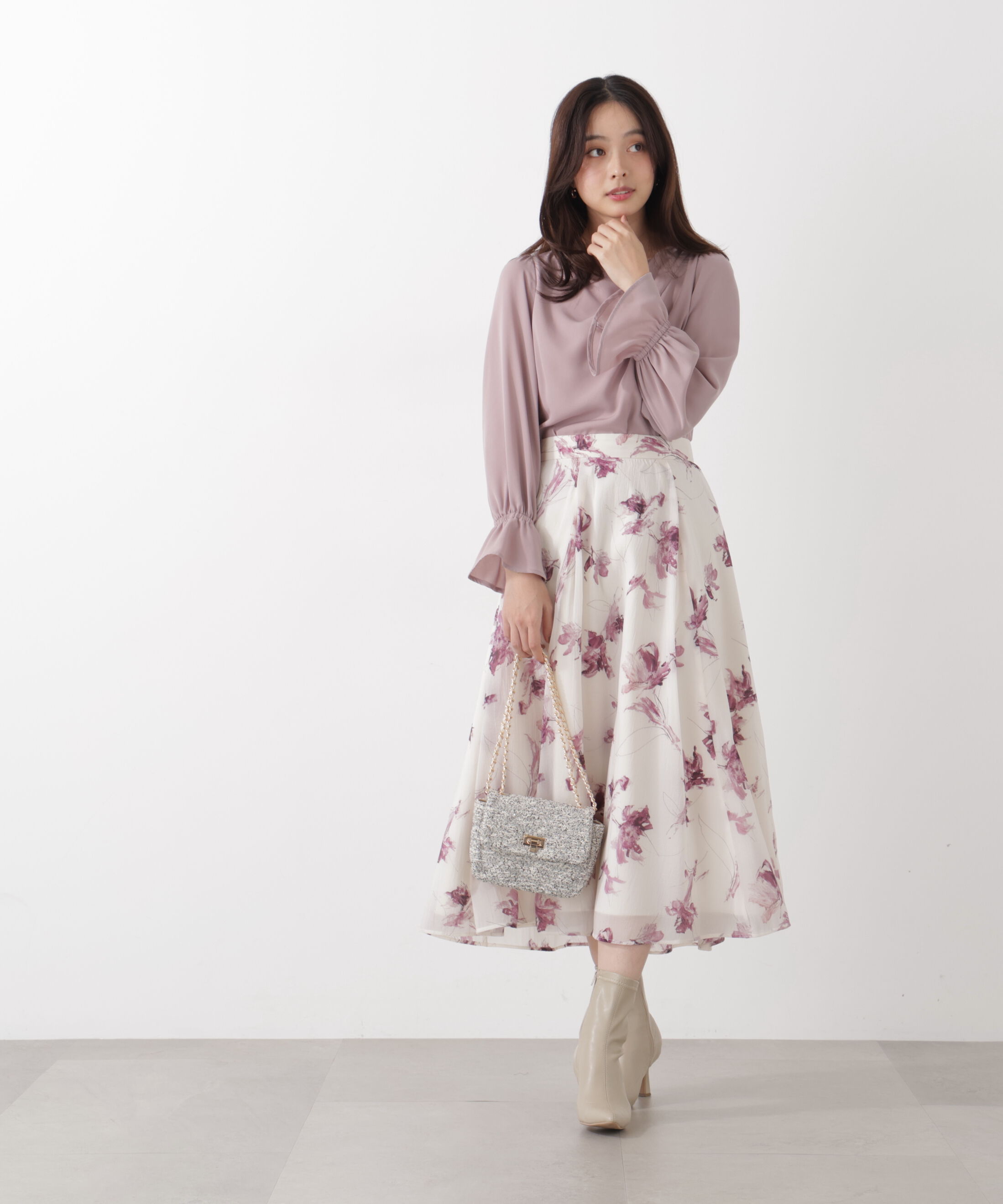PROPORTION BODY DRESSING「フラワープリントスカート」|スカート|