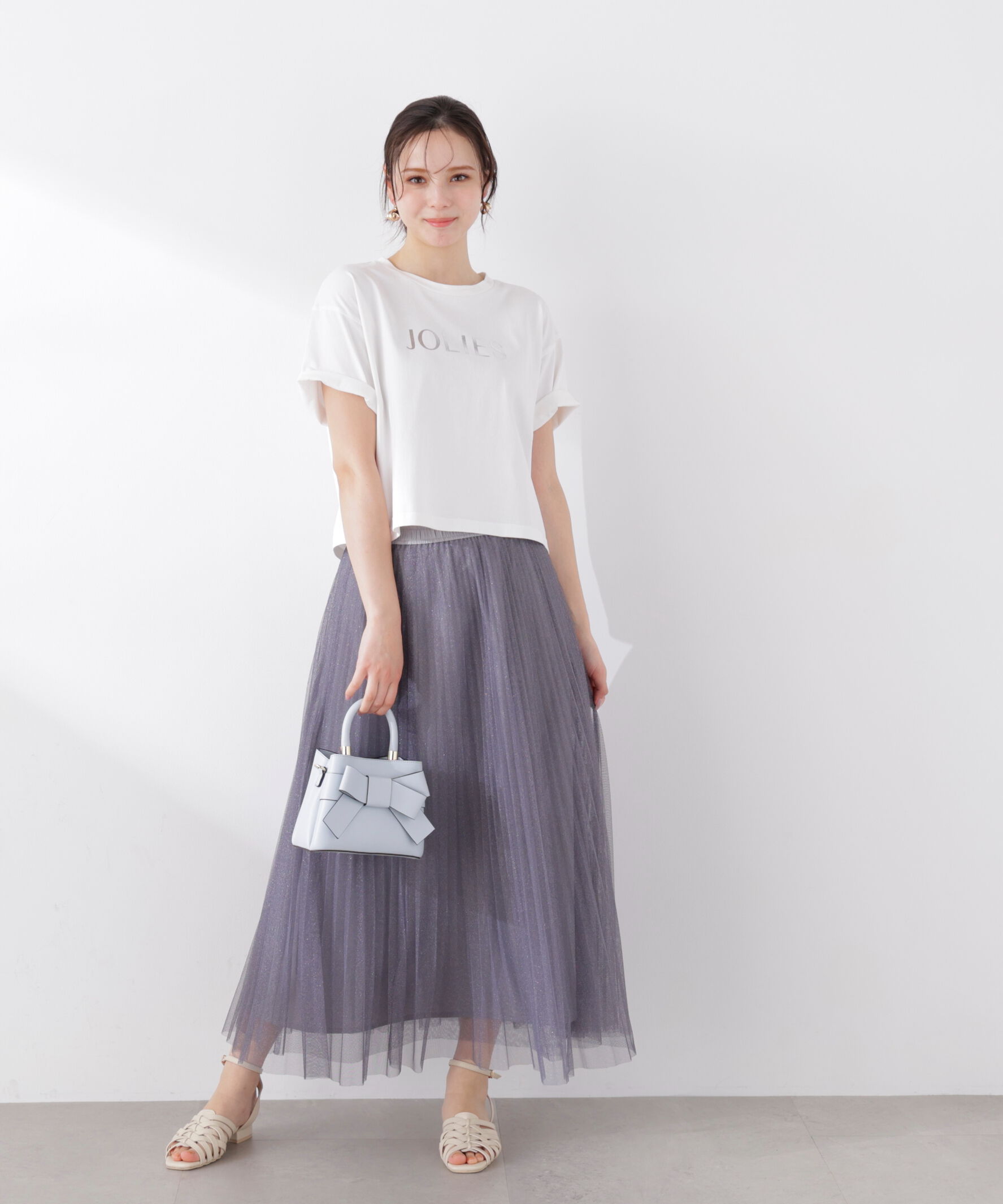 PROPORTION BODY DRESSING「《EDIT COLOGNE》ラメプリーツスカート26SS」|スカート|