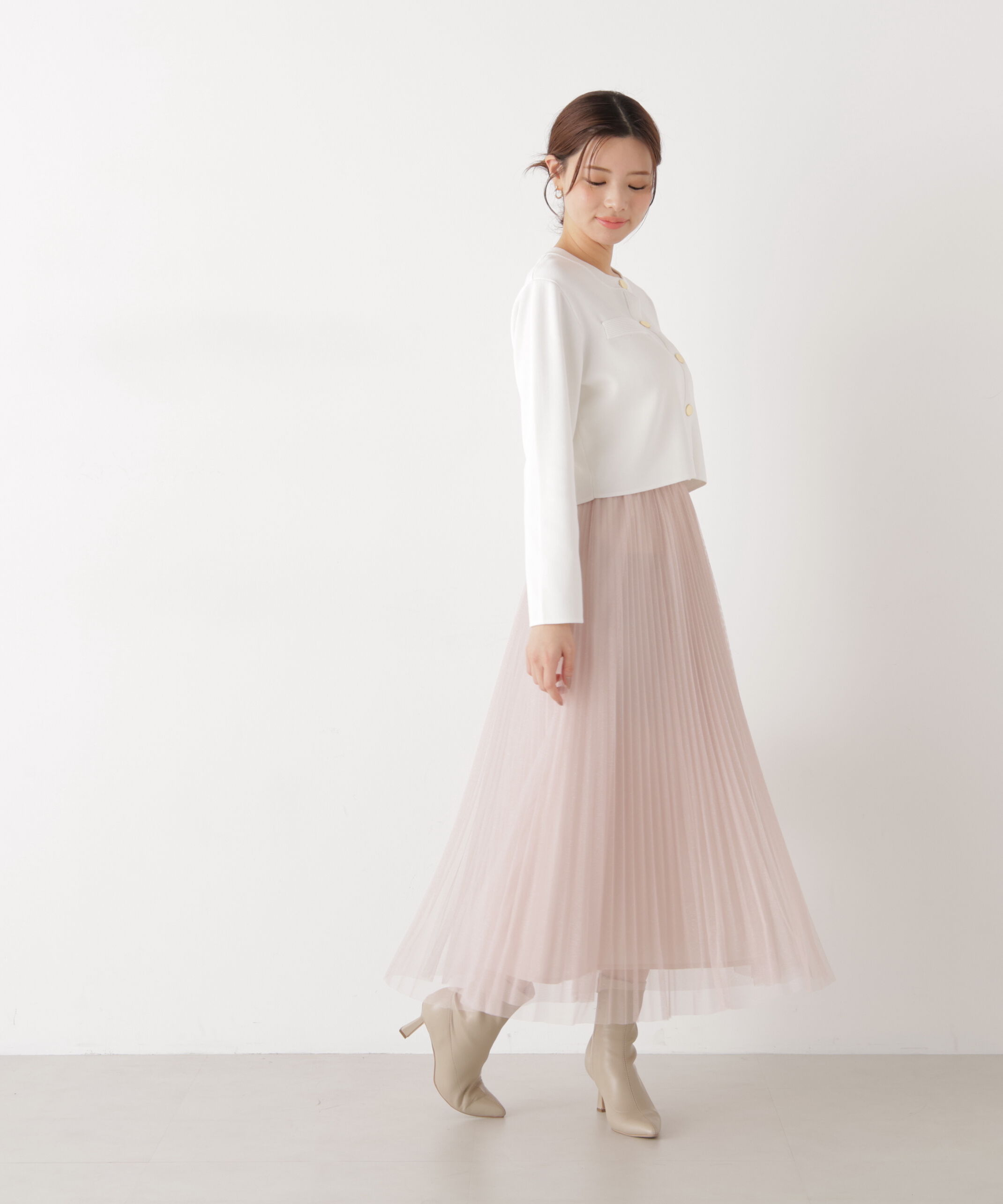 PROPORTION BODY DRESSING「《EDIT COLOGNE》ラメプリーツスカート26SS」|スカート|