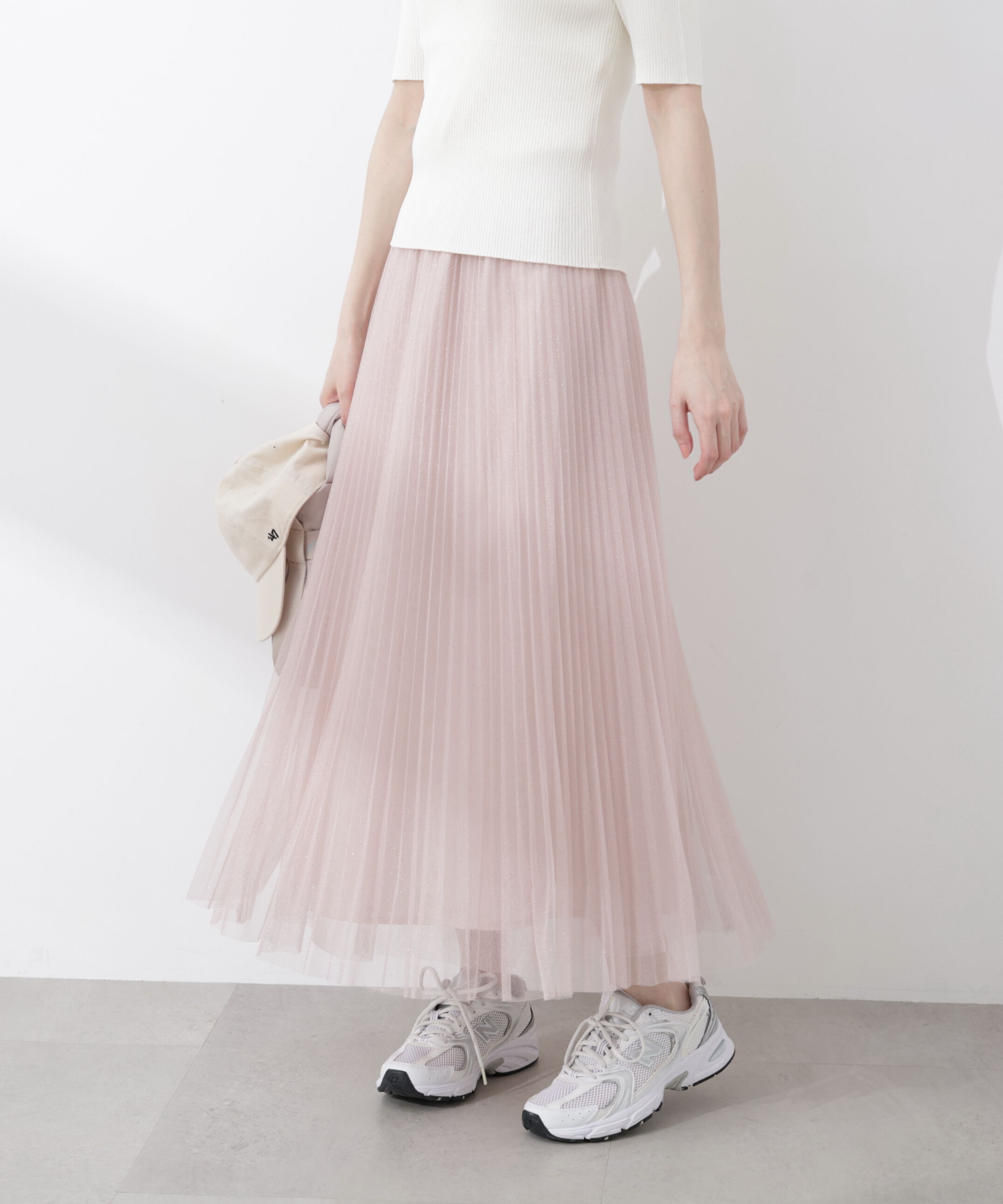 PROPORTION BODY DRESSING「《EDIT COLOGNE》ラメプリーツスカート26SS」|スカート|