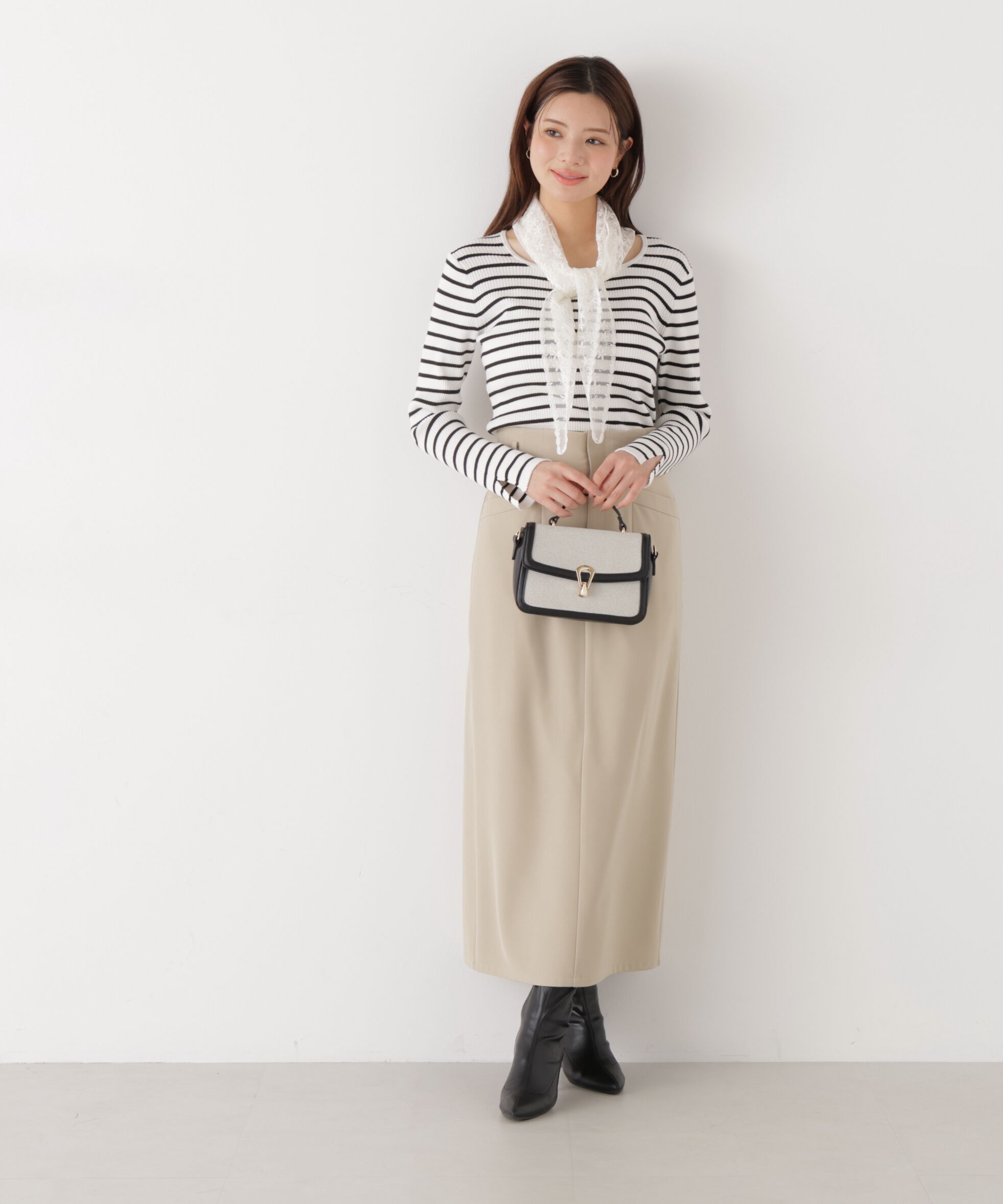 PROPORTION BODY DRESSING「〈a/mie〉ベーシックナロースカート　26SS」|スカート|