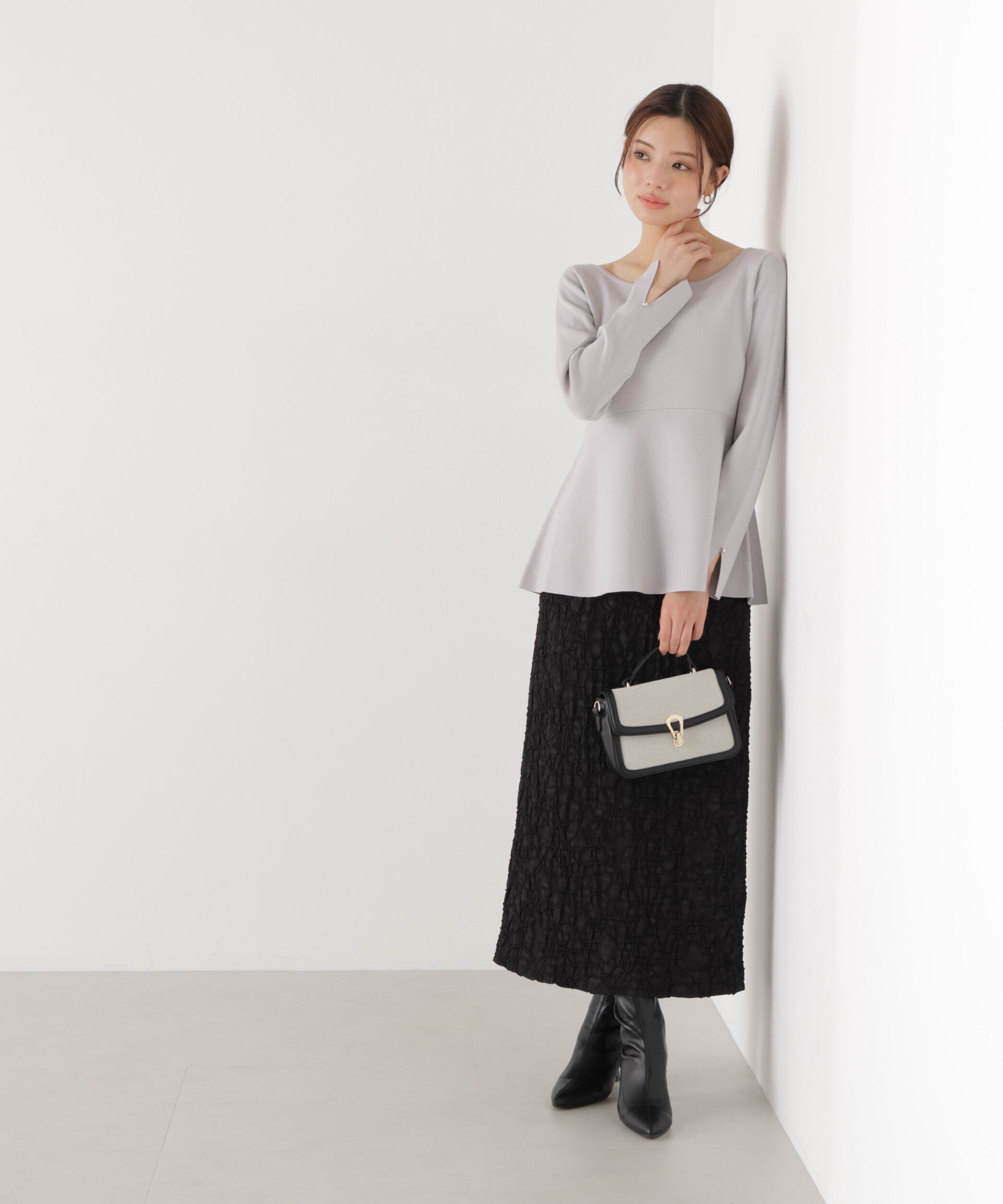 PROPORTION BODY DRESSING「ジャガードナロースカート　26SS」|スカート|
