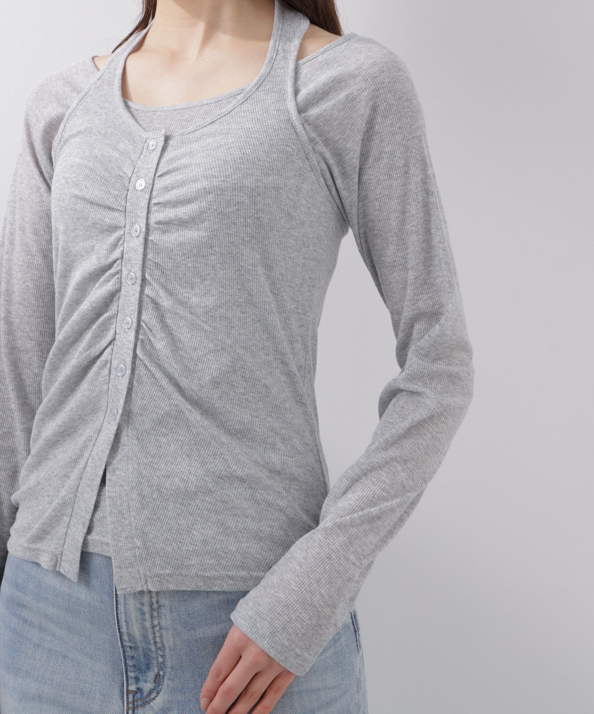 PROPORTION BODY DRESSING「〈a/mie〉ホルターネックカット SETUP　26SS」|Tシャツ・カットソー|