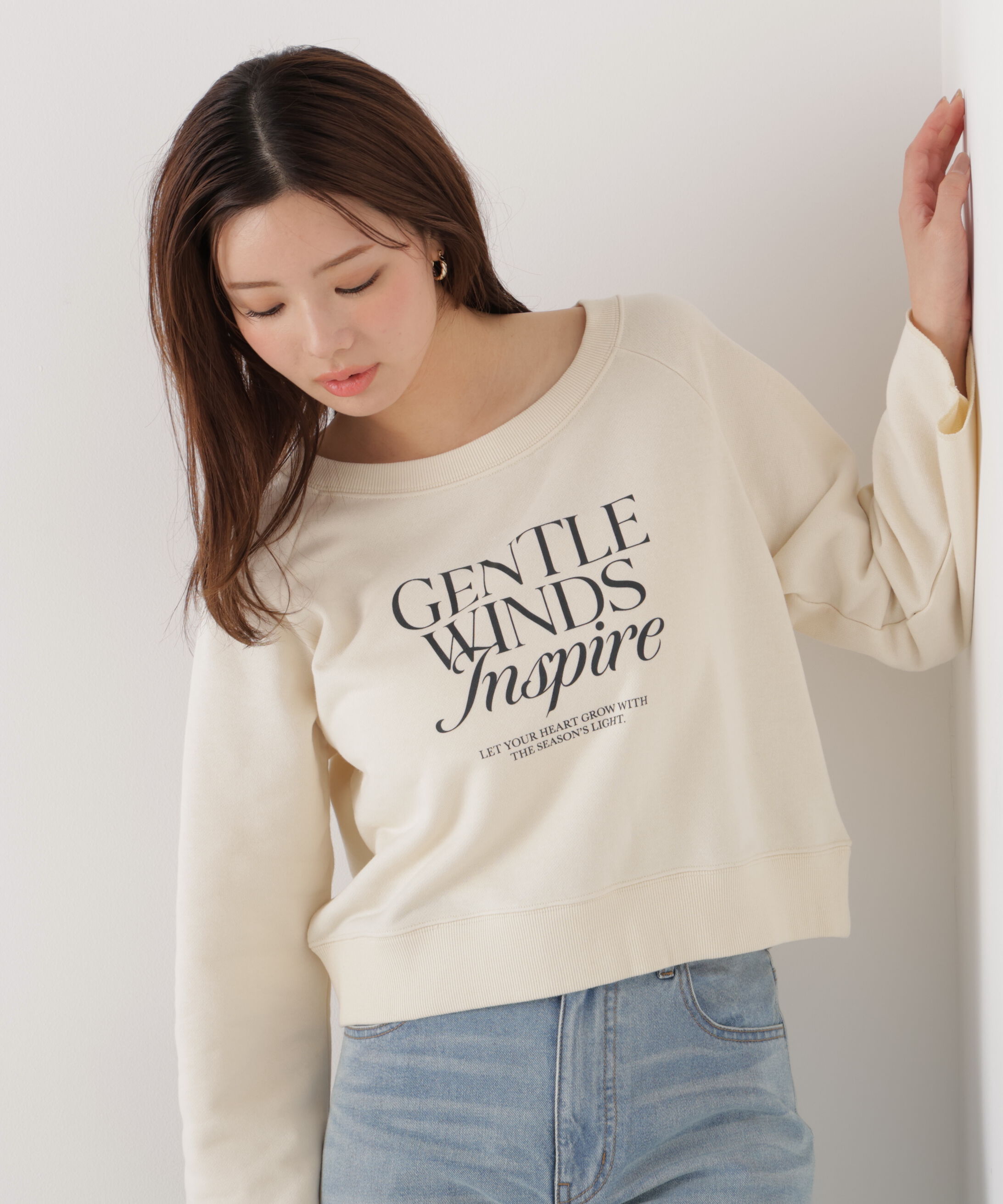 PROPORTION BODY DRESSING「＜ウォッシャブル＞〈a/mie〉ラグランロゴトップス　26SS」|Tシャツ・カットソー|