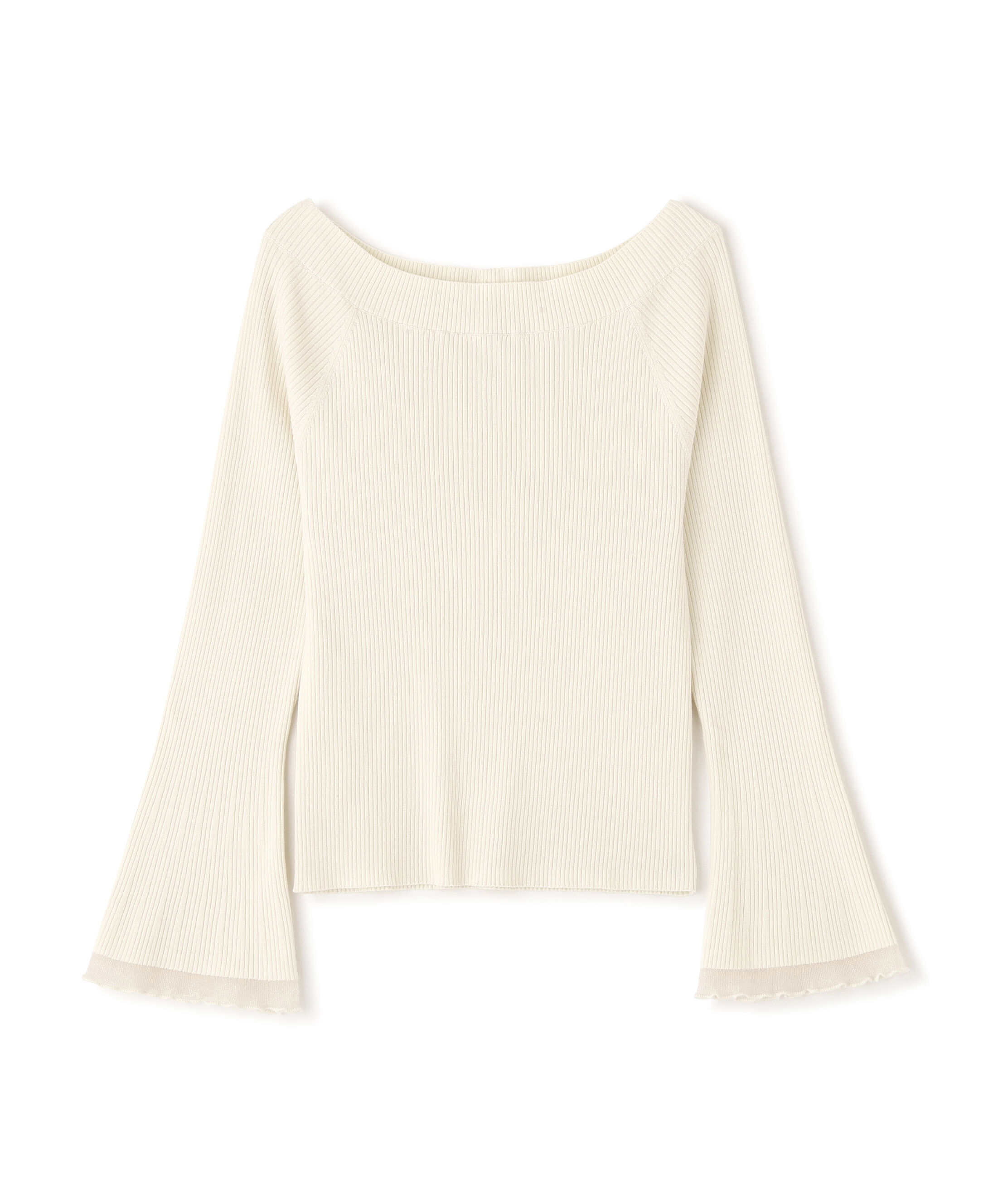 PROPORTION BODY DRESSING「シアー切り替えボートネックニット　26SS」|ニット・セーター|