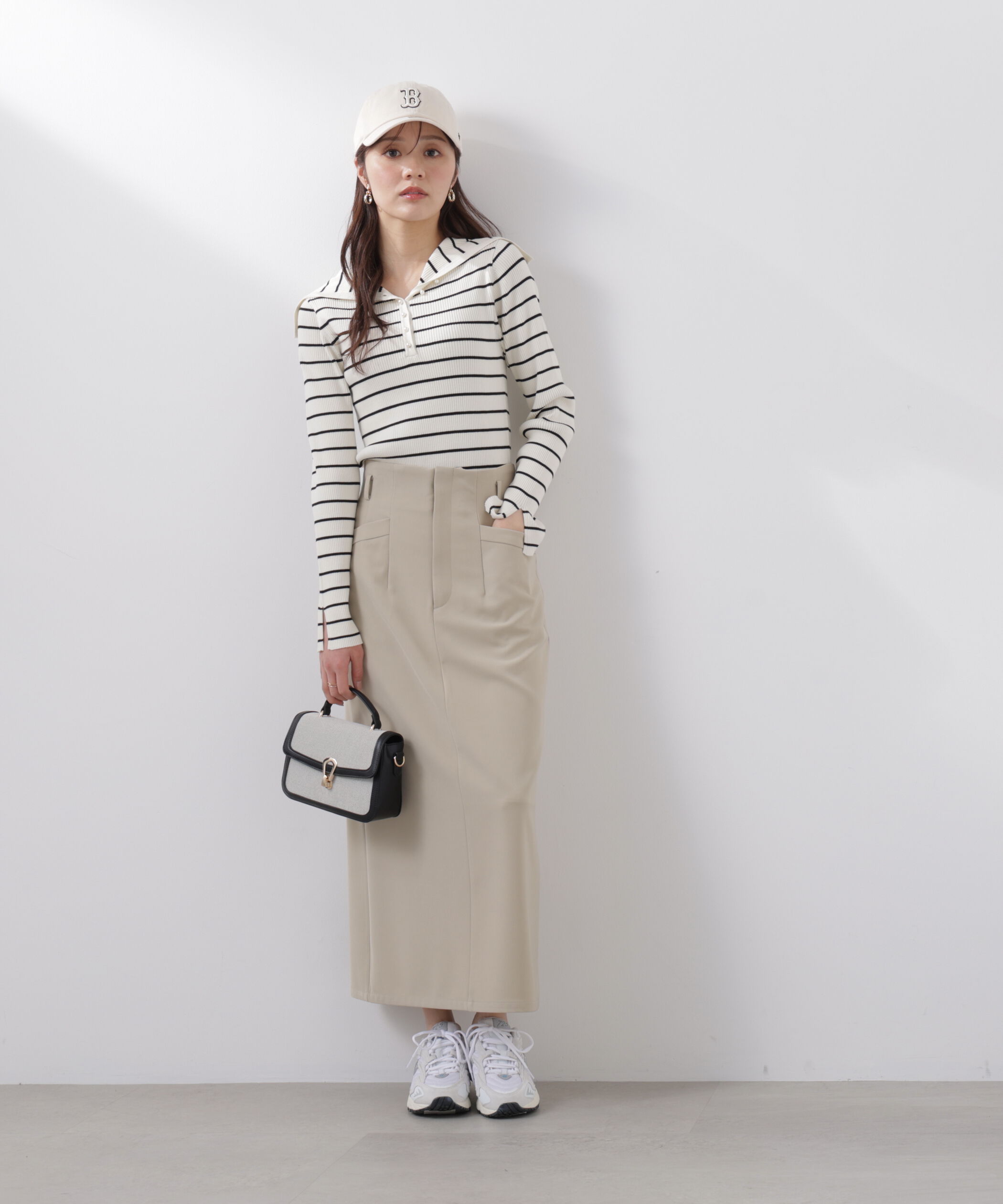 PROPORTION BODY DRESSING「〈a/mie〉ビッグカラーリブニット　　26SS」|カーディガン|