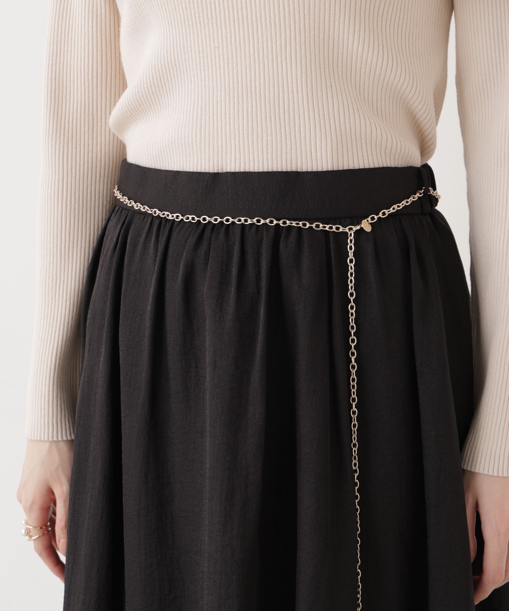 PROPORTION BODY DRESSING「チェーン付きギャザースカート　26SS」|スカート|
