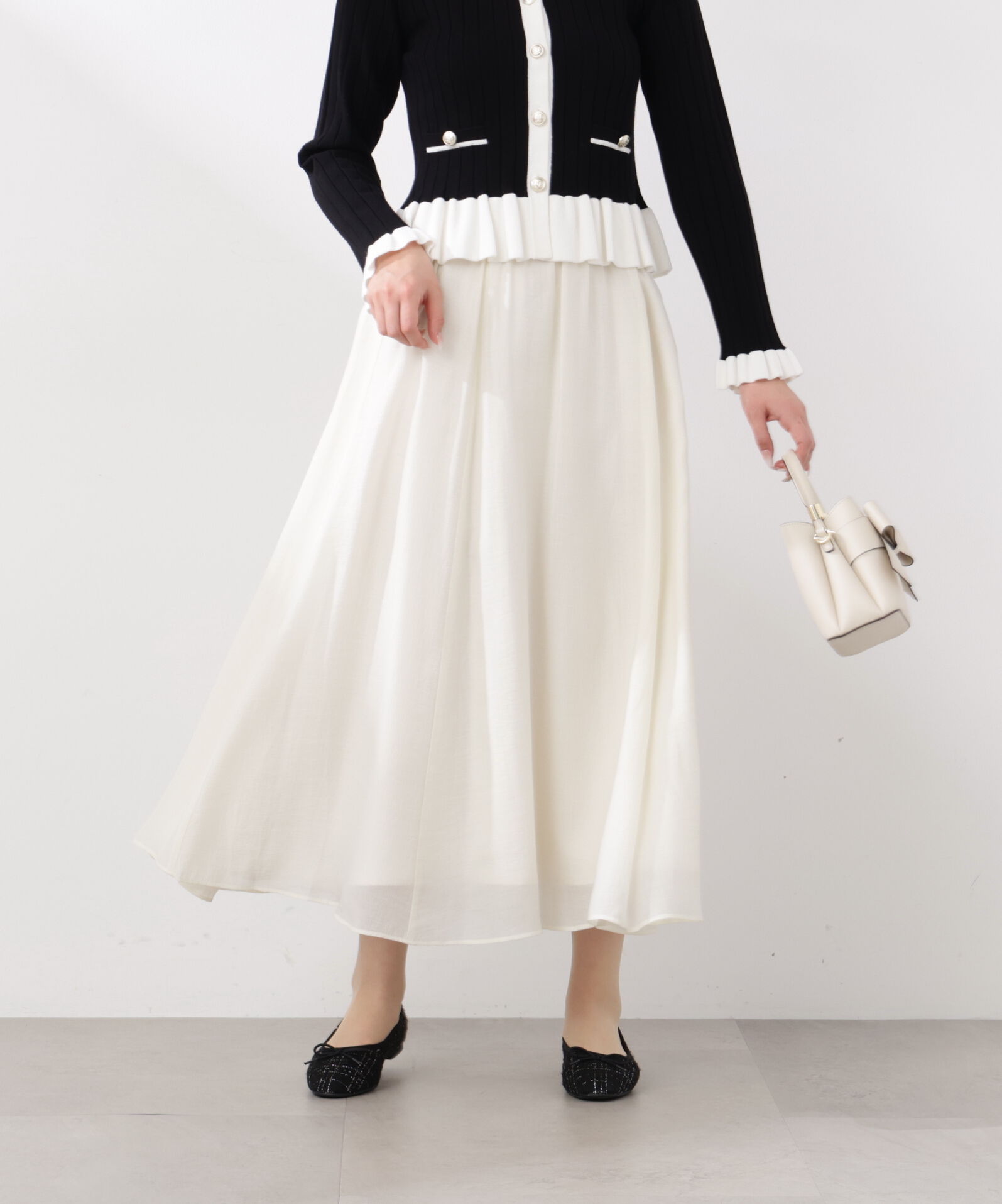 PROPORTION BODY DRESSING「チェーン付きギャザースカート　26SS」|スカート|
