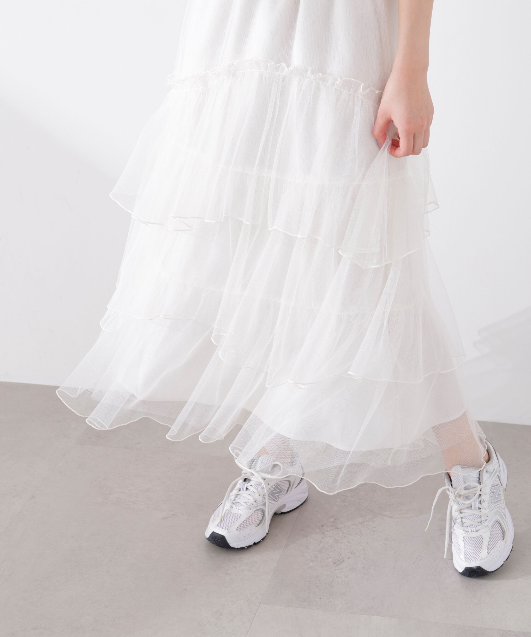 PROPORTION BODY DRESSING「ランダムティアードチュールスカート　26SS」|スカート|