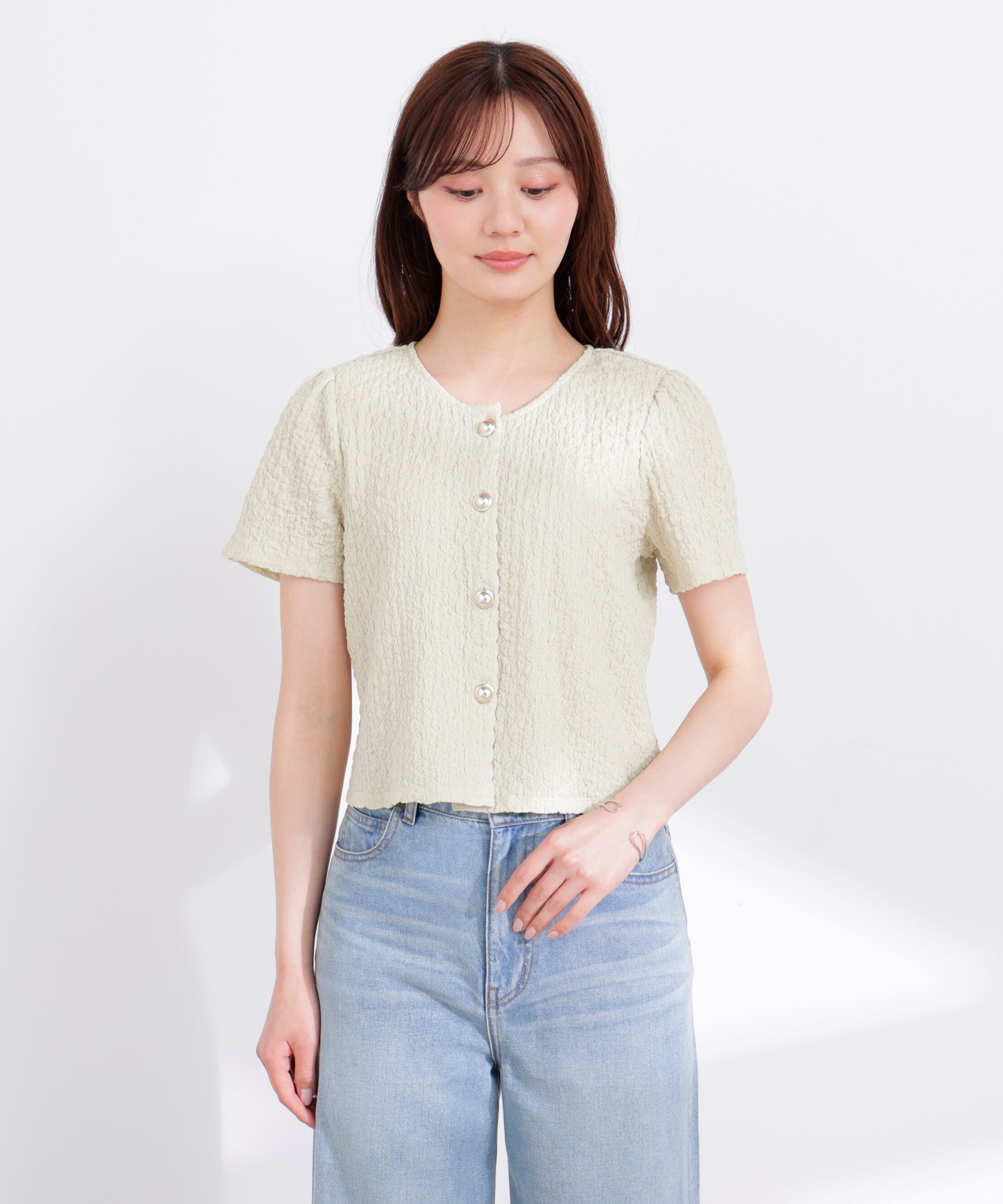 PROPORTION BODY DRESSING「シャーリングカットカーディガン 26SS」|カーディガン|