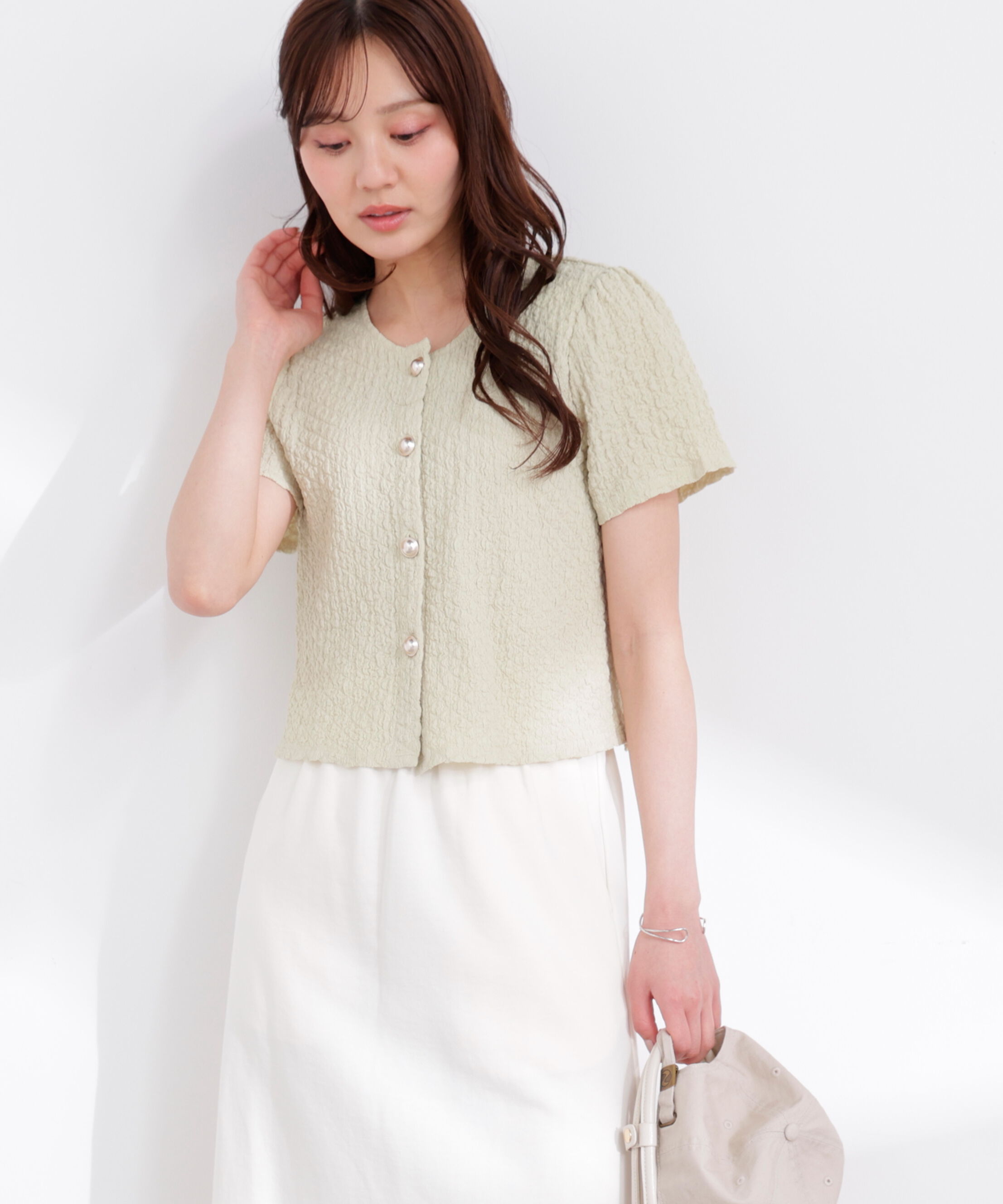 PROPORTION BODY DRESSING「シャーリングカットカーディガン 26SS」|カーディガン|