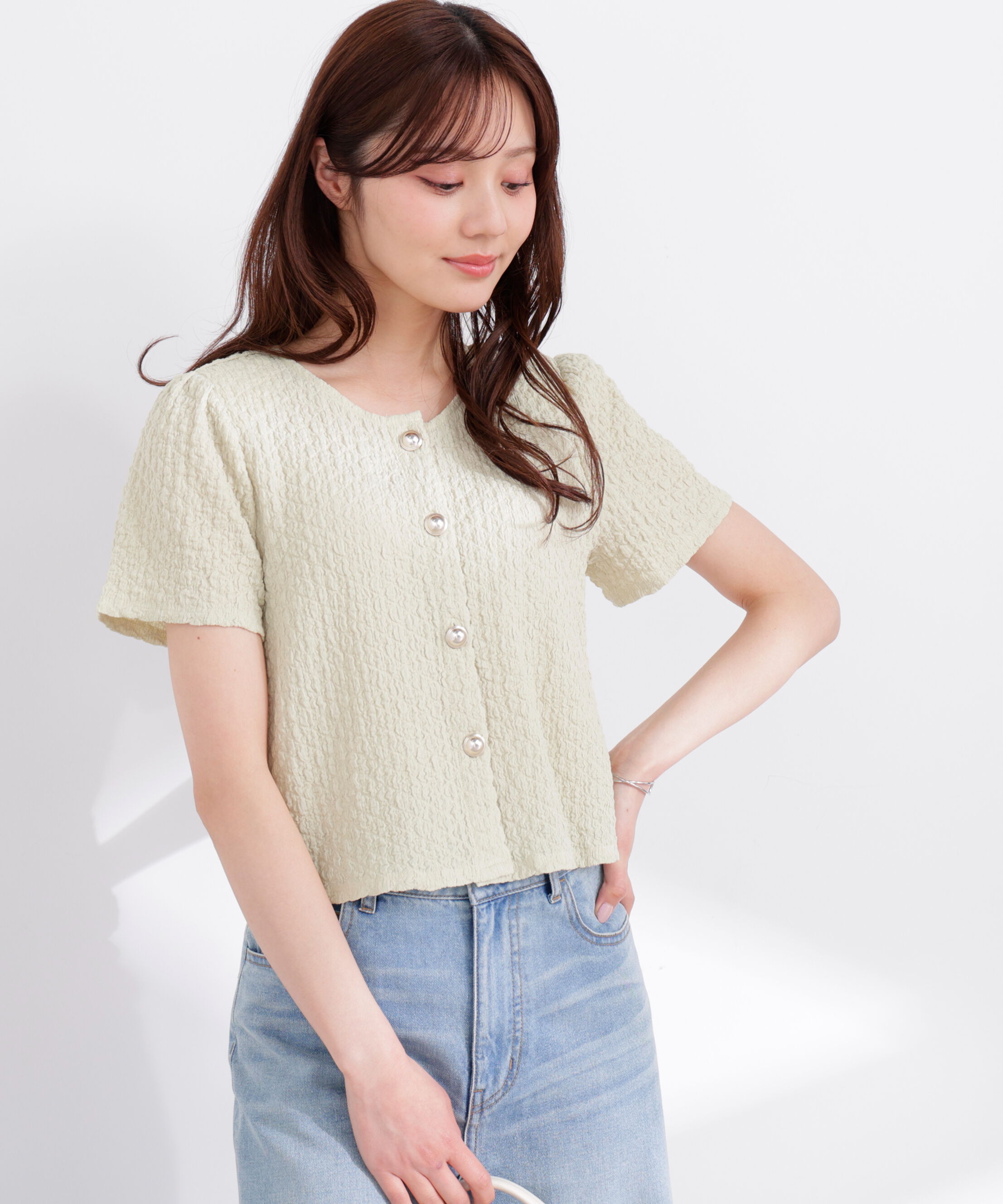PROPORTION BODY DRESSING「シャーリングカットカーディガン 26SS」|カーディガン|