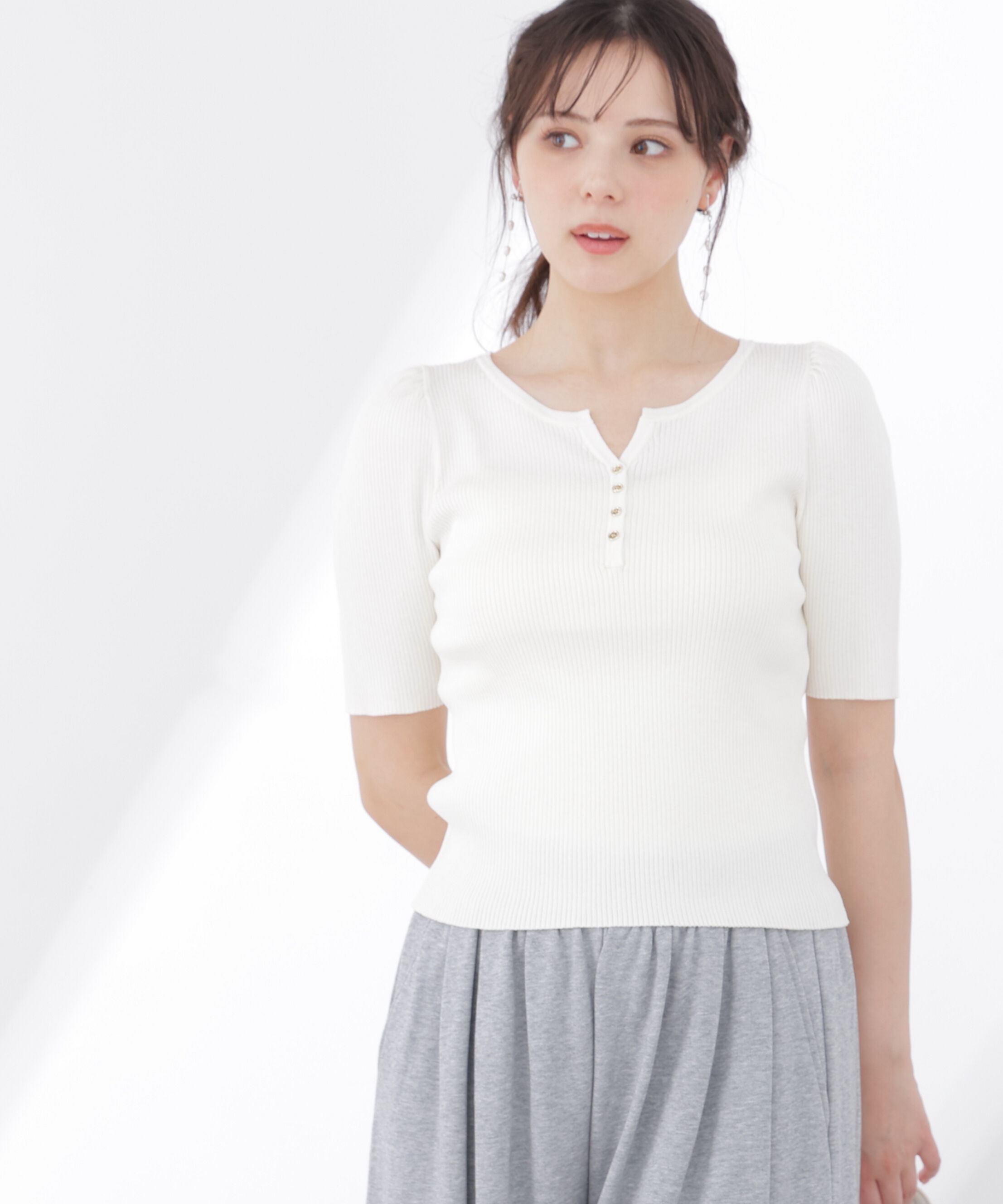 PROPORTION BODY DRESSING「ヘンリーネックニット 26SS」|ニット・セーター|