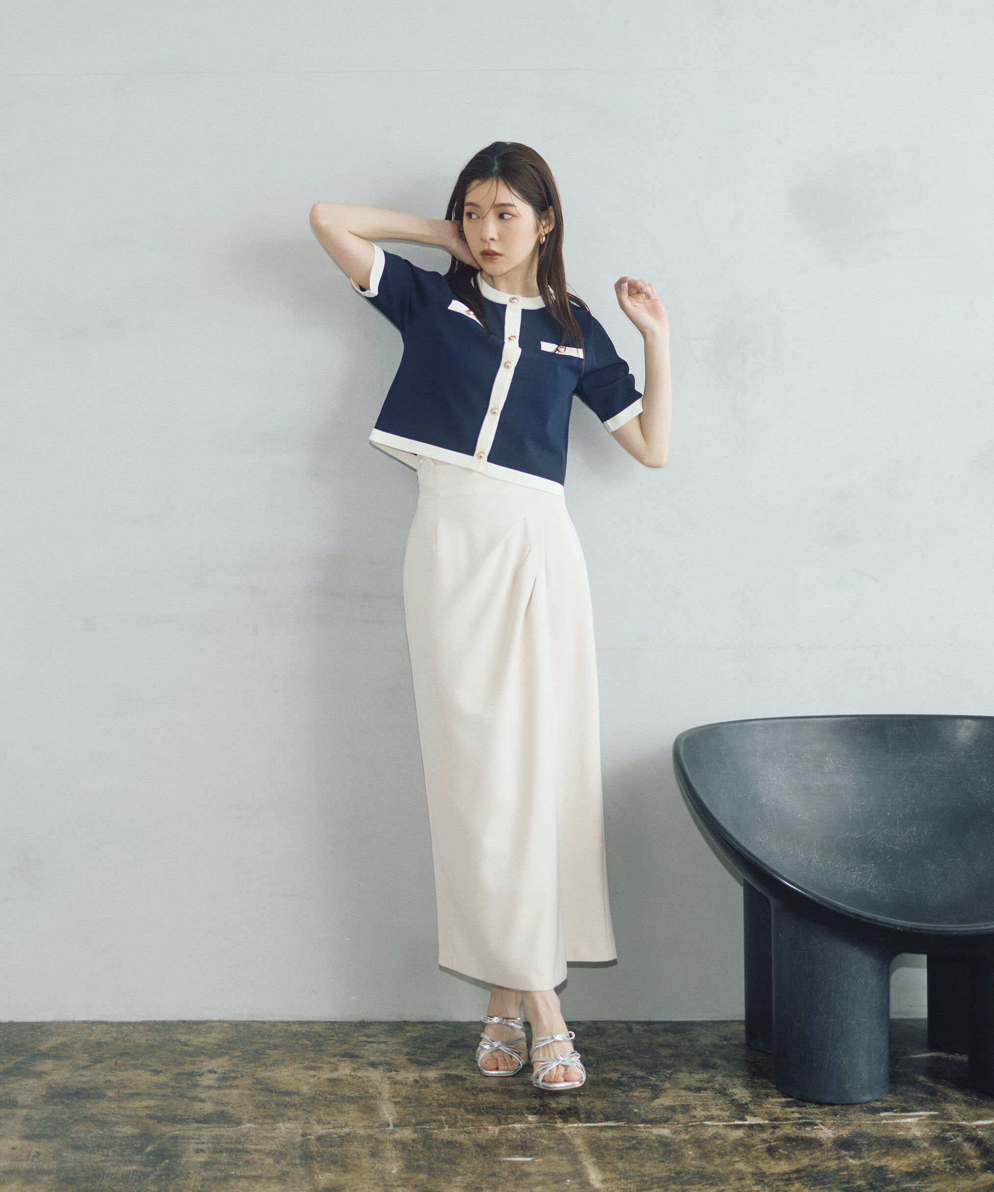 PROPORTION BODY DRESSING「＜今村朱里さんコラボ＞アシメタックナロースカート 26SS」|スカート|