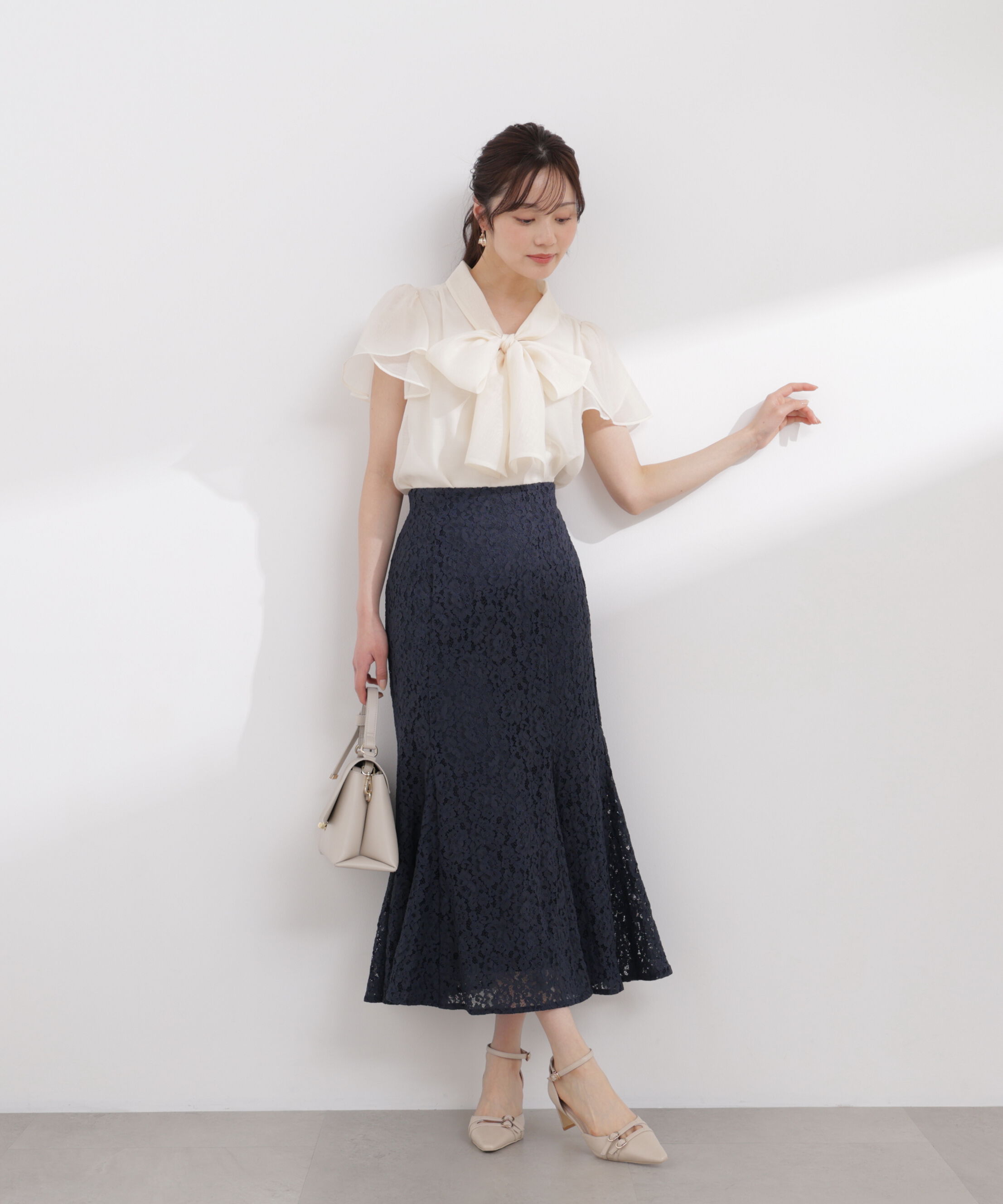 PROPORTION BODY DRESSING「チューリップ袖リボンブラウス 26SS」|シャツ・ブラウス|