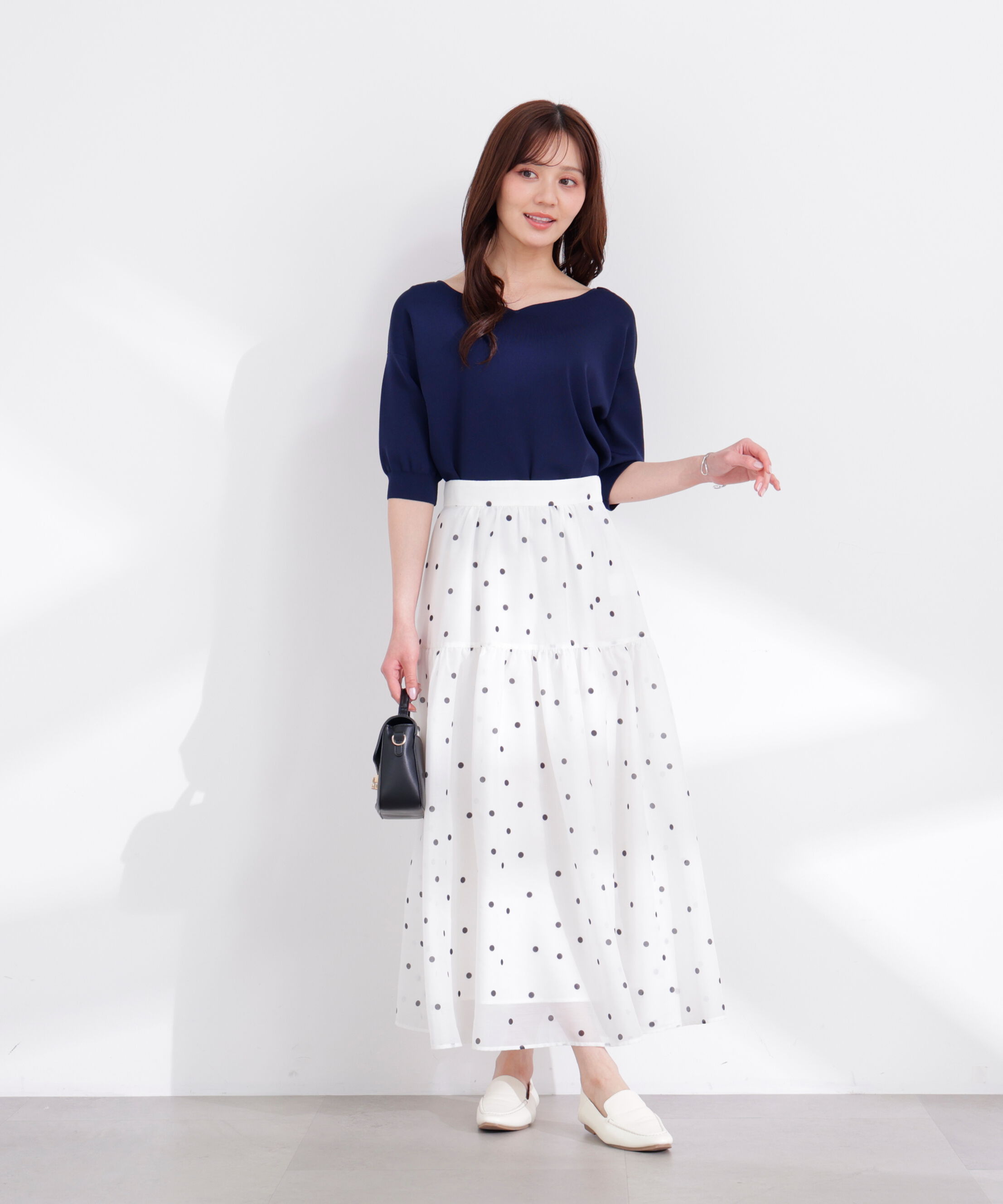 PROPORTION BODY DRESSING「ドットプリントティアードスカート 26SS」|スカート|