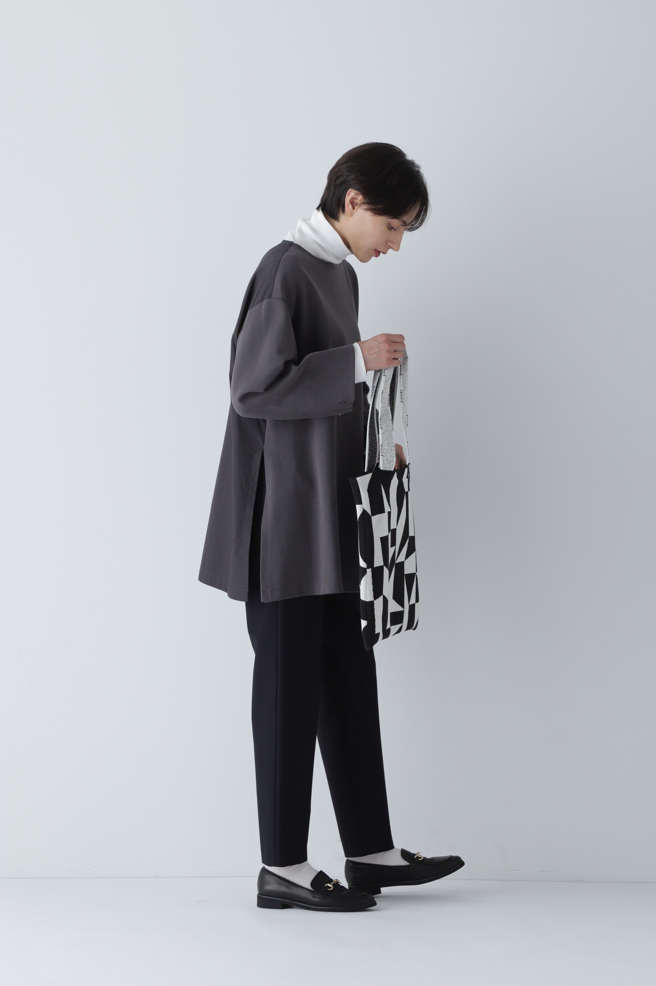  「◆布帛コンビダンボールニット」|Tシャツ・カットソー|
