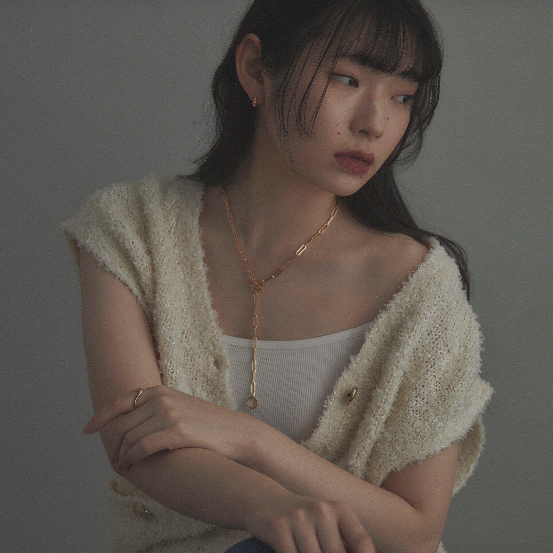 COCOSHNIK ONKITSCH「シルバー ハギーフープ マーキスピアス GP」|ピアス|