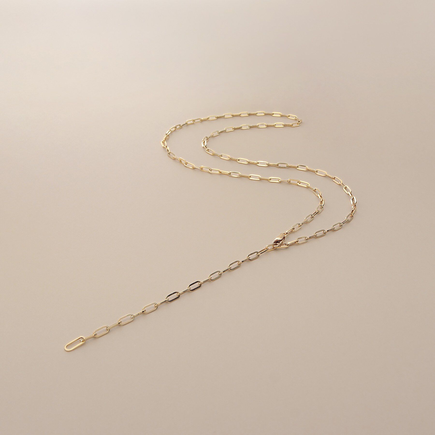 COCOSHNIK「K10中空プリムケーブルチェーン ネックレス（60cm）」|ネックレス|