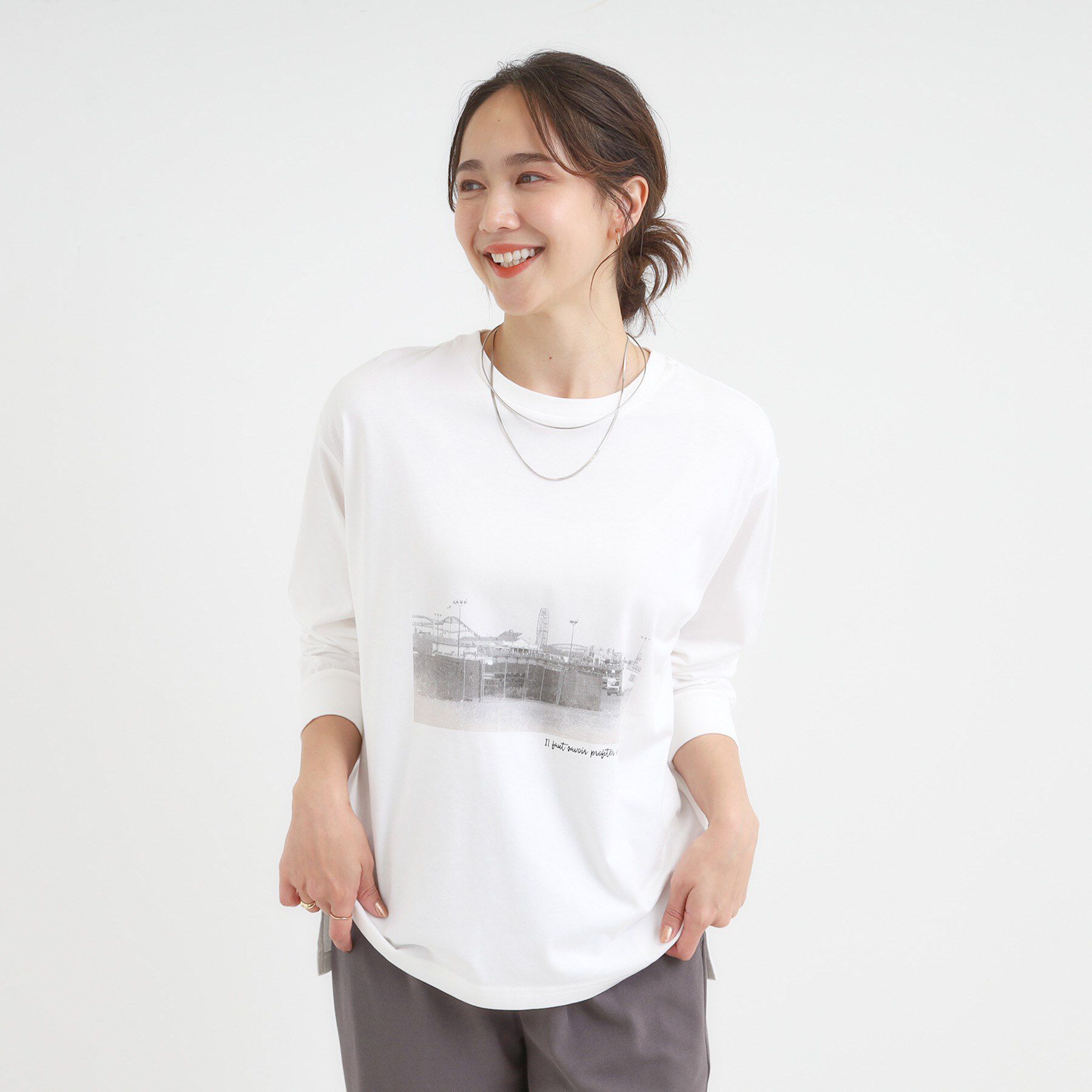 SHOO･LA･RUE「グラフィックアソート ベーシックロンT」|Tシャツ・カットソー|