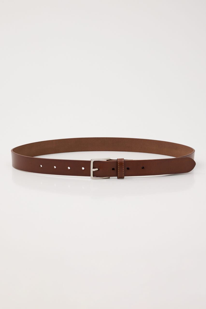 MOUSSY「LEATHER NARROW ベルト」|ベルト|BRN