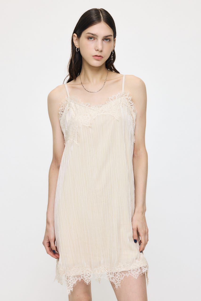 MOUSSY「WASHER VELOUR SLIP MINI ドレス」|ワンピース|