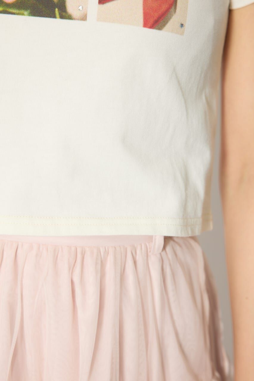 rienda「モチーフフォトショートTシャツ」|Tシャツ・カットソー|