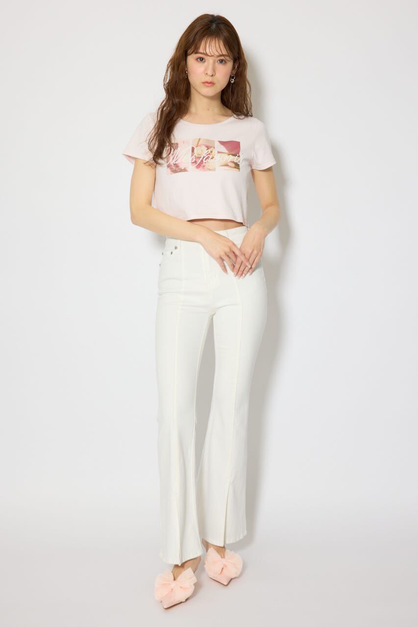 rienda「モチーフフォトショートTシャツ」|Tシャツ・カットソー|