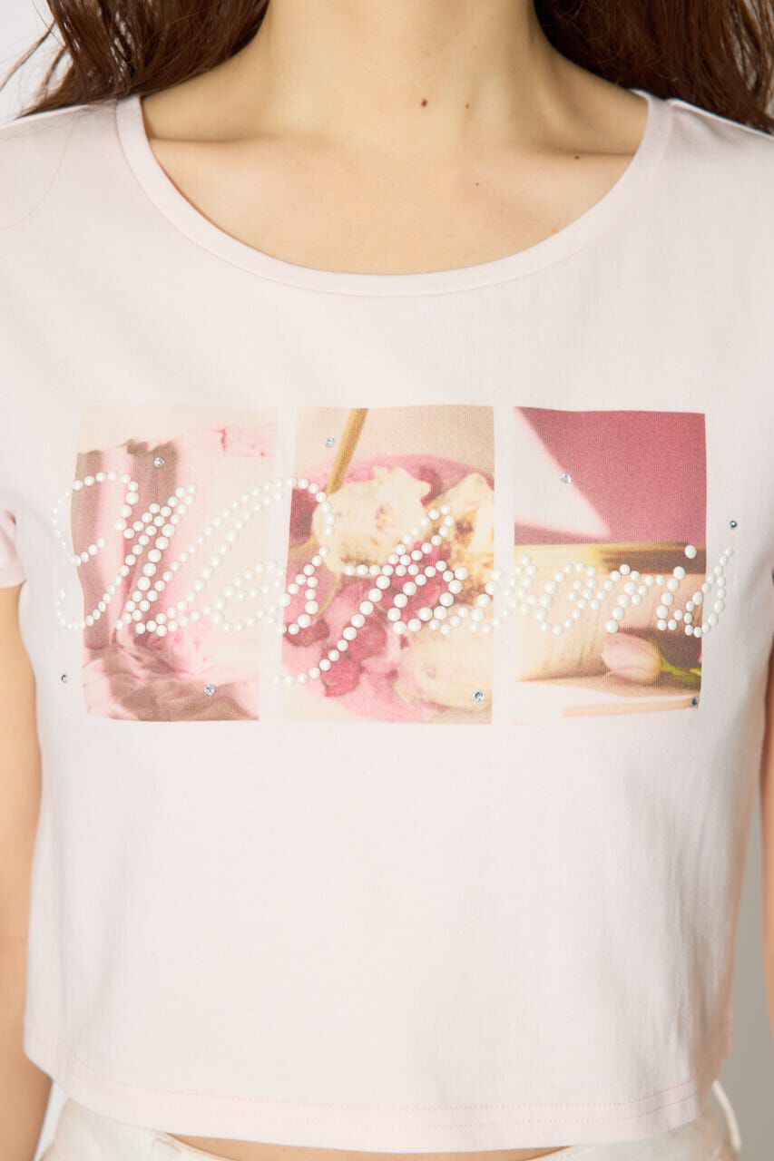 rienda「モチーフフォトショートTシャツ」|Tシャツ・カットソー|