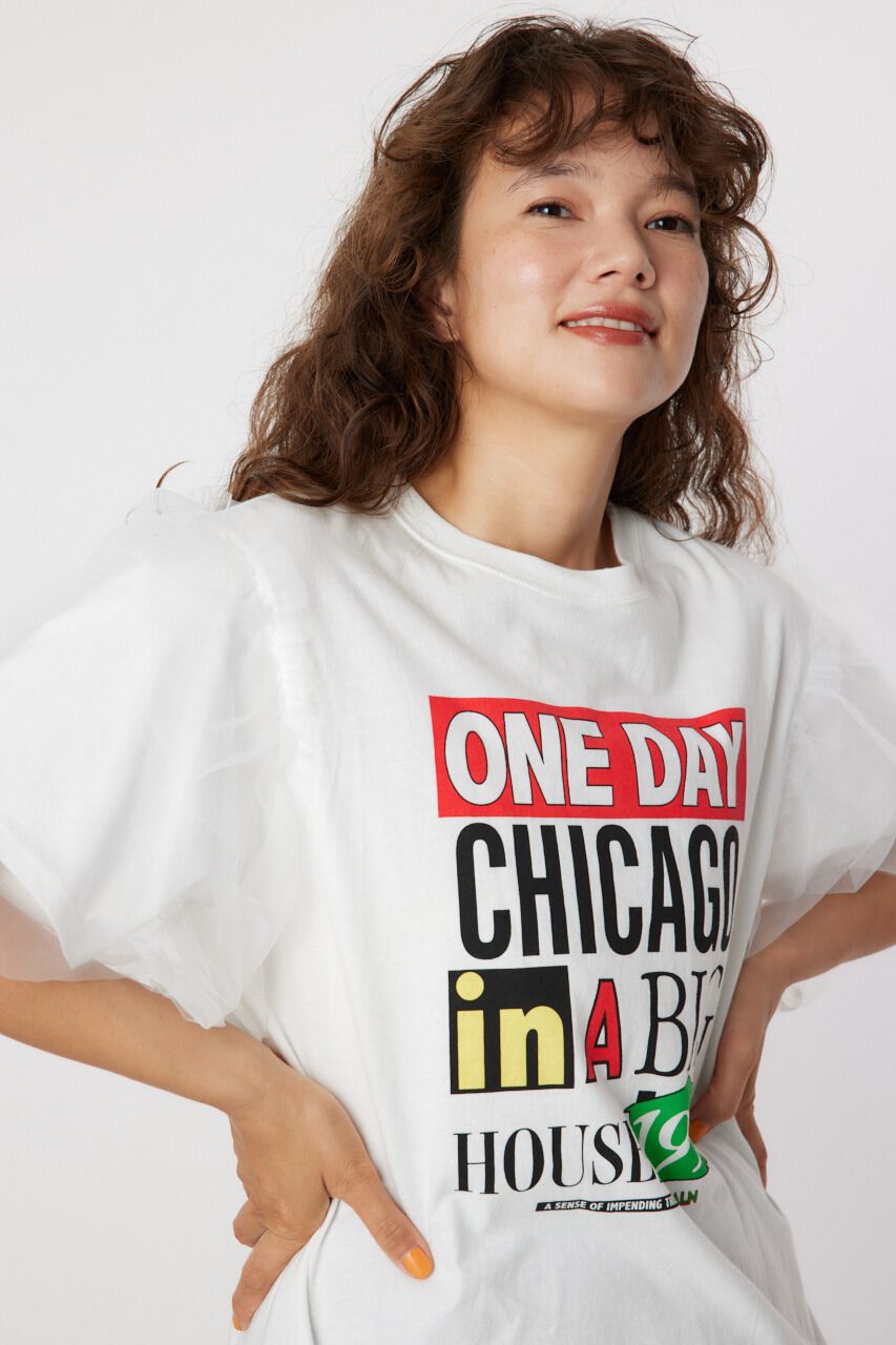 RODEO CROWNS「ONE DAY 袖チュールトップス」|Tシャツ・カットソー|
