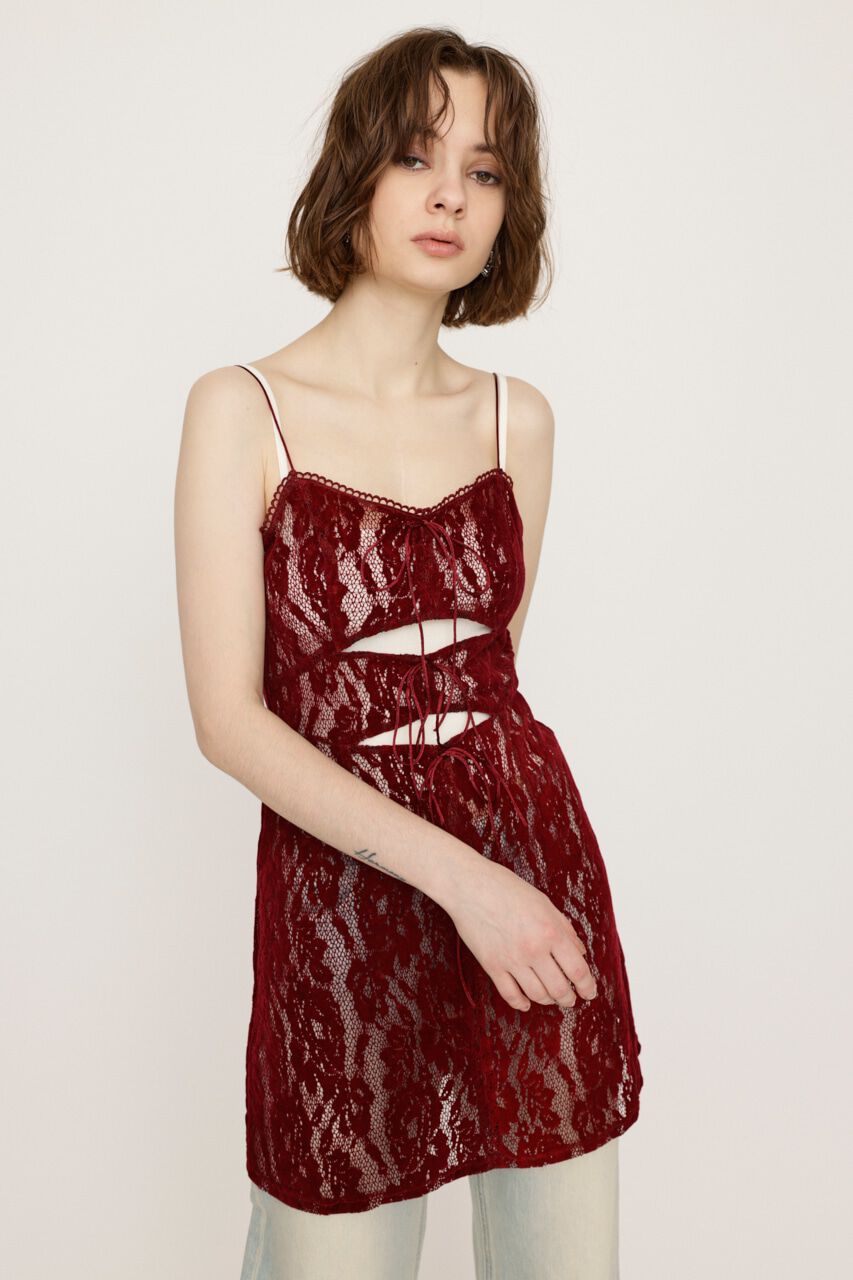 SLY「FROCKY LACE RIBBON トップス」|キャミソール|