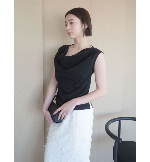LAGUNAMOON「【接触冷感】オフショルドレープカットトップス」|Tシャツ・カットソー|