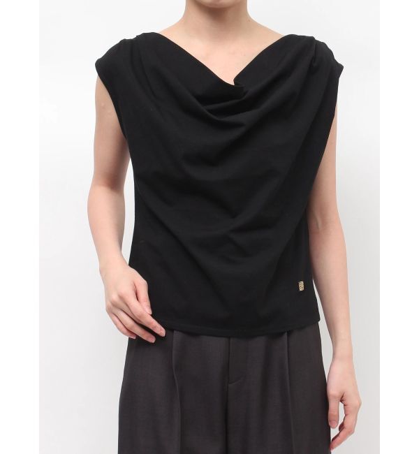 LAGUNAMOON「【接触冷感】オフショルドレープカットトップス」|Tシャツ・カットソー|