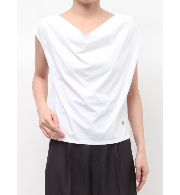 LAGUNAMOON「【接触冷感】オフショルドレープカットトップス」|Tシャツ・カットソー|