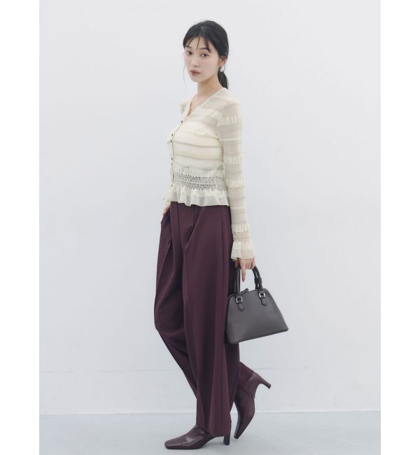 LAGUNAMOON「【WEB限定カラーあり】シアーボーダーカーデプルオーバー」|カーディガン|