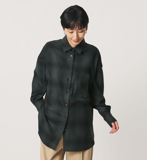 UNITED ARROWS「＜SACRA＞オンブレチェック シャツ」|シャツ・ブラウス|