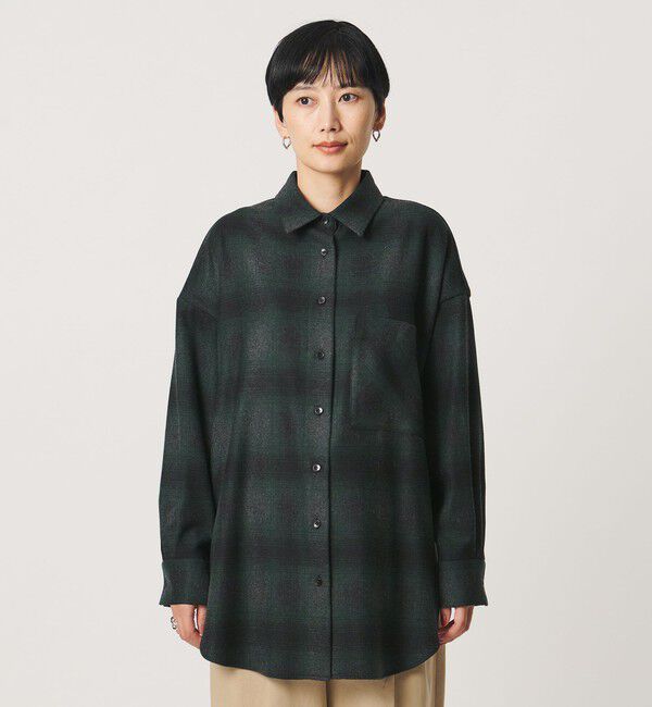 UNITED ARROWS「＜SACRA＞オンブレチェック シャツ」|シャツ・ブラウス|