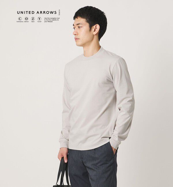 UNITED ARROWS「ポンチ ロングスリーブ Tシャツ UA COZY 抗菌防臭 接触冷感」|Tシャツ・カットソー|LT.GRAY