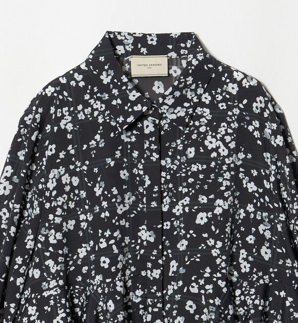 UNITED ARROWS「チェック フラワー プリント ブラウス」|シャツ・ブラウス|