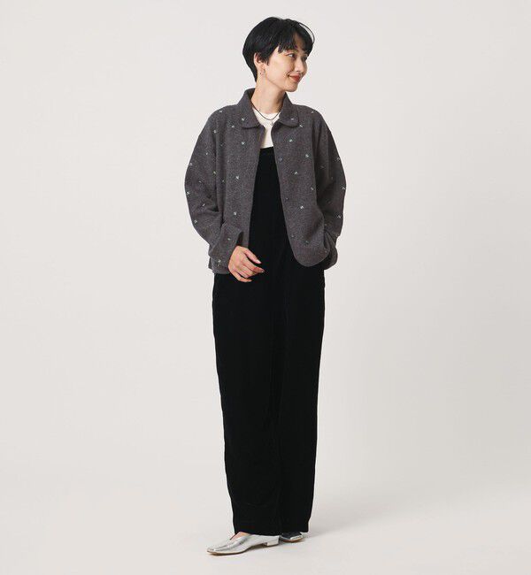 UNITED ARROWS「エンブロイダリー ニット カーディガン」|カーディガン|