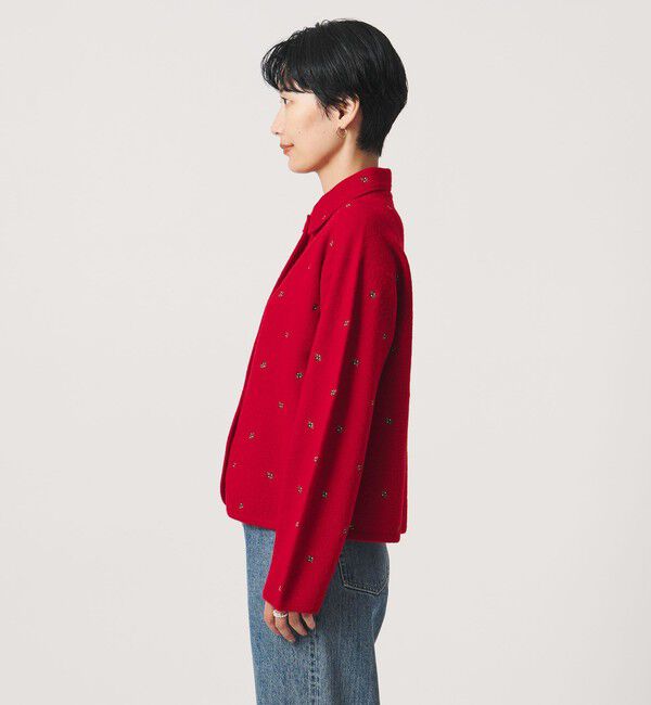 UNITED ARROWS「エンブロイダリー ニット カーディガン」|カーディガン|