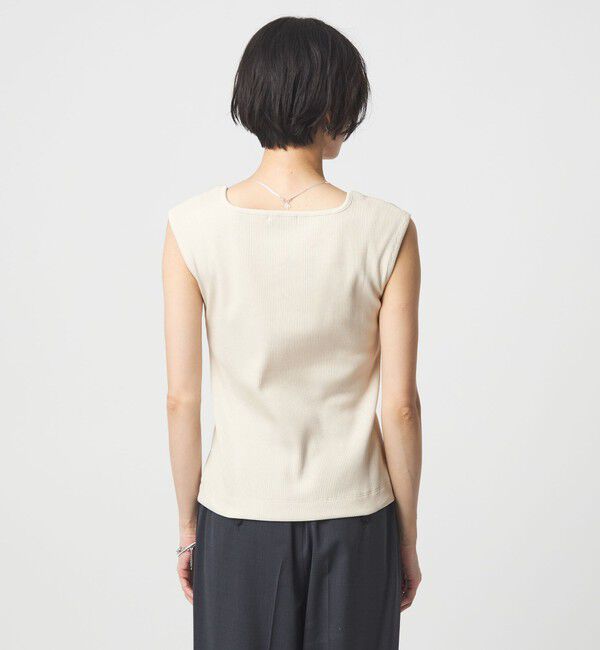 UNITED ARROWS green label relaxing「ブライトリブ デコルテ フレンチスリーブ プルオーバー カットソー」|Tシャツ・カットソー|