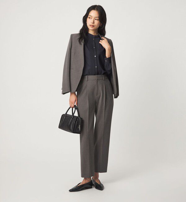 UNITED ARROWS green label relaxing「［size SHORT/TALLあり］ライト ダブルクロス テーパード パンツ」|スラックス|