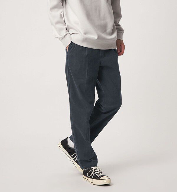 UNITED ARROWS green label relaxing「【WEB限定】JUST fit コーデュロイ 1プリーツ イージーパンツ」|チノ|