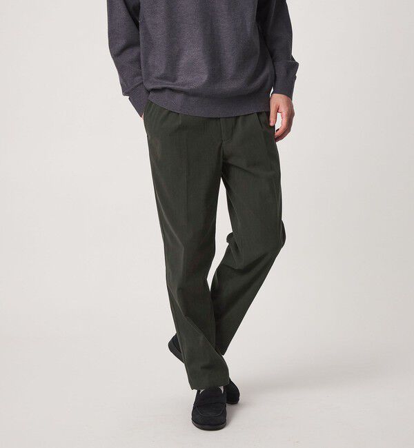 UNITED ARROWS green label relaxing「【WEB限定】JUST fit コーデュロイ 1プリーツ イージーパンツ」|チノ|
