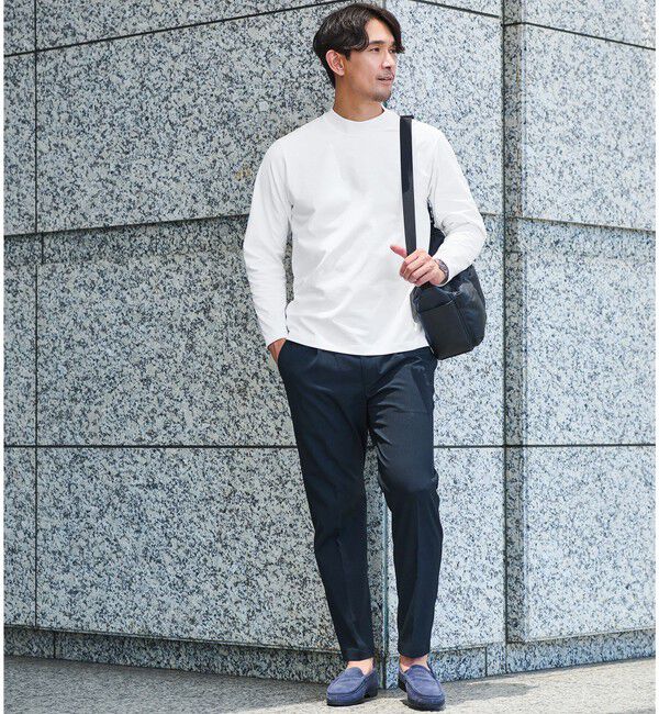 UNITED ARROWS green label relaxing「【WEB限定】JUST fit ウールライク 1プリーツ イージーパンツ -ストレッチ-」|チノ|