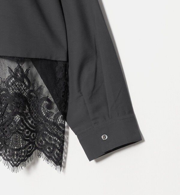 UNITED ARROWS green label relaxing「【WEB限定】＜at ease＞スソ レース ロングスリーブ ブラウス UVカット」|シャツ・ブラウス|