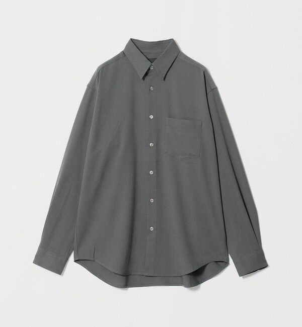UNITED ARROWS green label relaxing「【WEB限定】JUST fit ウールライク リラックス 長袖 シャツ」|シャツ・ブラウス|